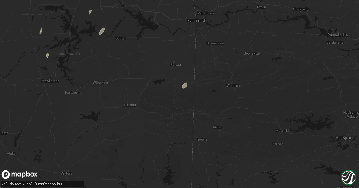 Hail map in Heavener, OK on May 19, 2026