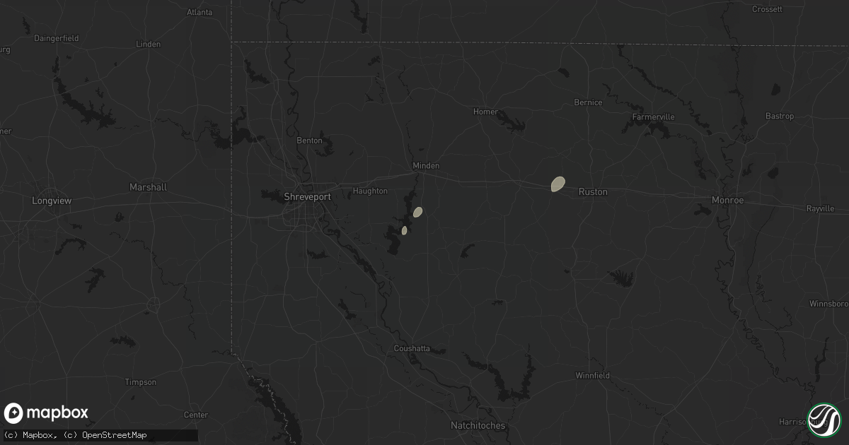 Hail map in Heflin, LA on May 19, 2026