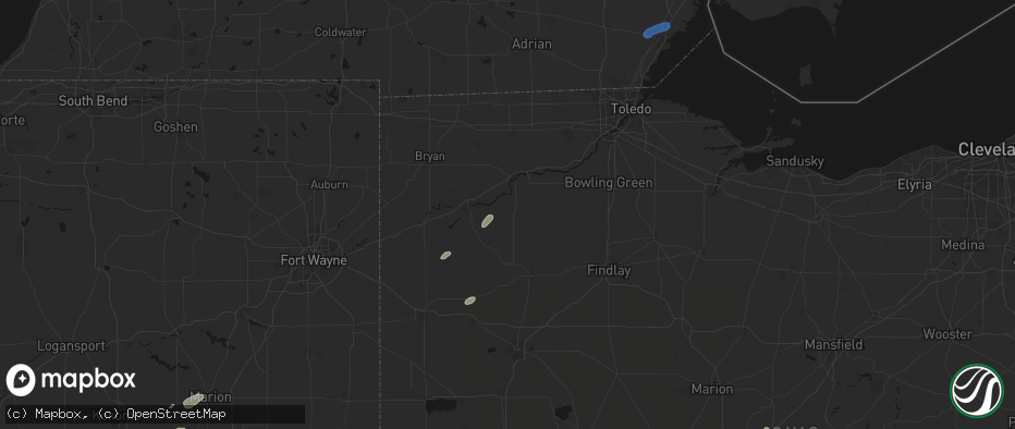 Hail map in Holgate, OH on May 19, 2026