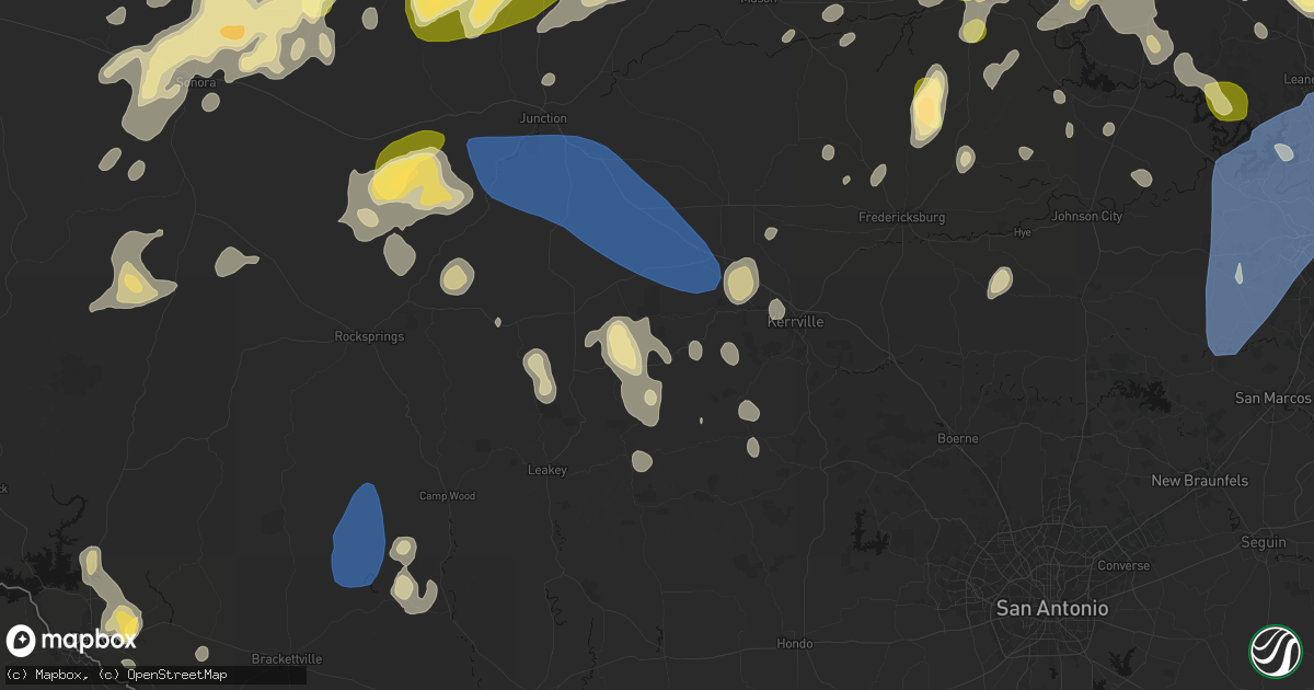 Hail map in Hunt, TX on May 19, 2026