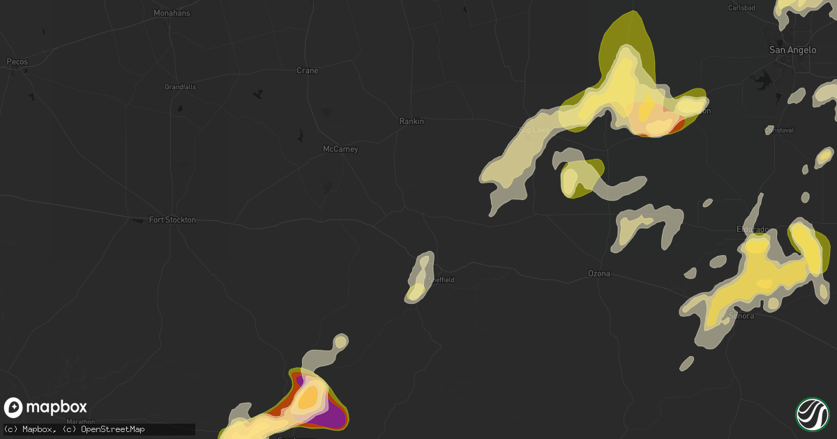 Hail map in Iraan, TX on May 19, 2026
