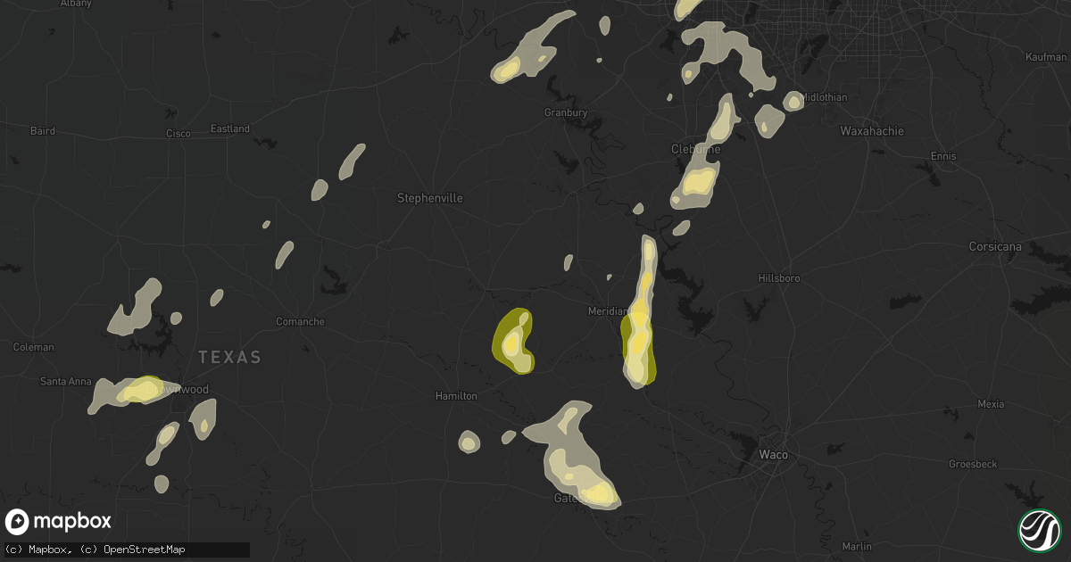 Hail map in Iredell, TX on May 19, 2026