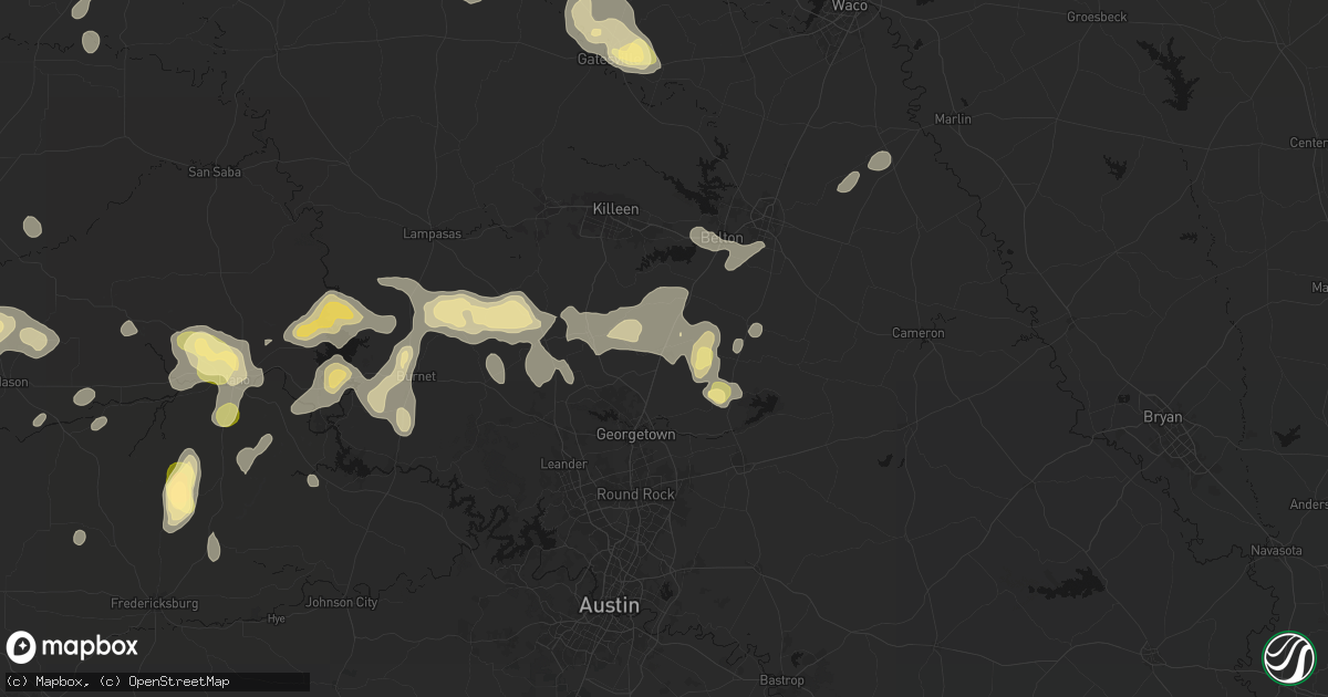 Hail map in Jarrell, TX on May 19, 2026