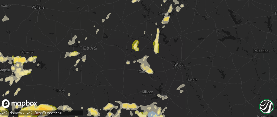Hail map in Jonesboro, TX on May 19, 2026