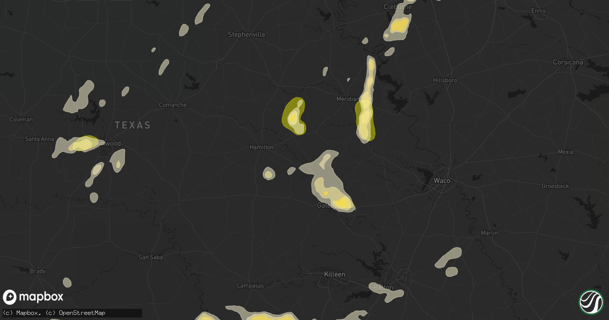 Hail map in Jonesboro, TX on May 19, 2026