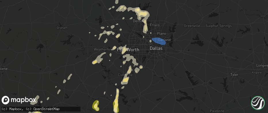 Hail map in Kennedale, TX on May 19, 2026