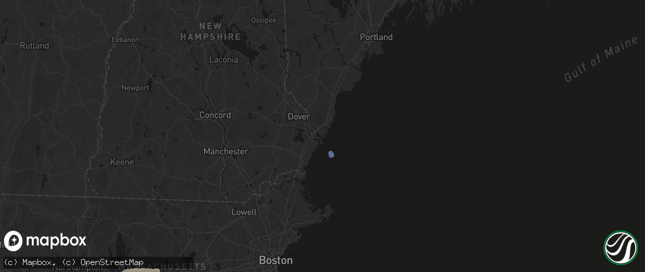 Hail map in Kittery Point, ME on May 19, 2026