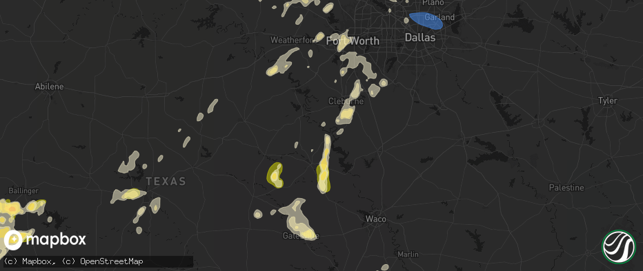 Hail map in Kopperl, TX on May 19, 2026