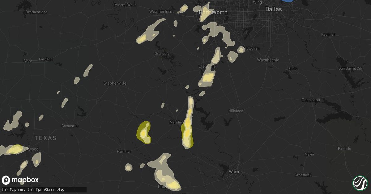 Hail map in Kopperl, TX on May 19, 2026