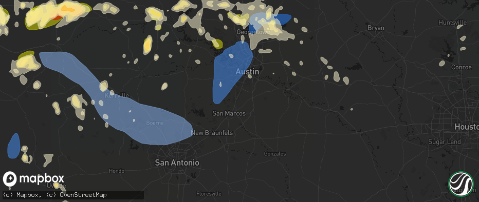 Hail map in Kyle, TX on May 19, 2026