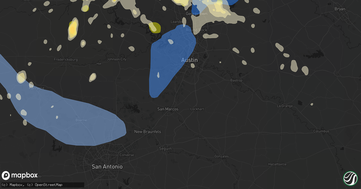Hail map in Kyle, TX on May 19, 2026