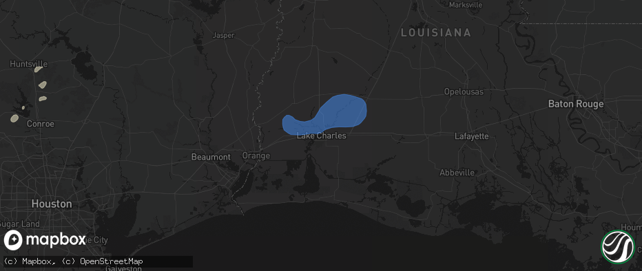 Hail map in Lake Charles, LA on May 19, 2026