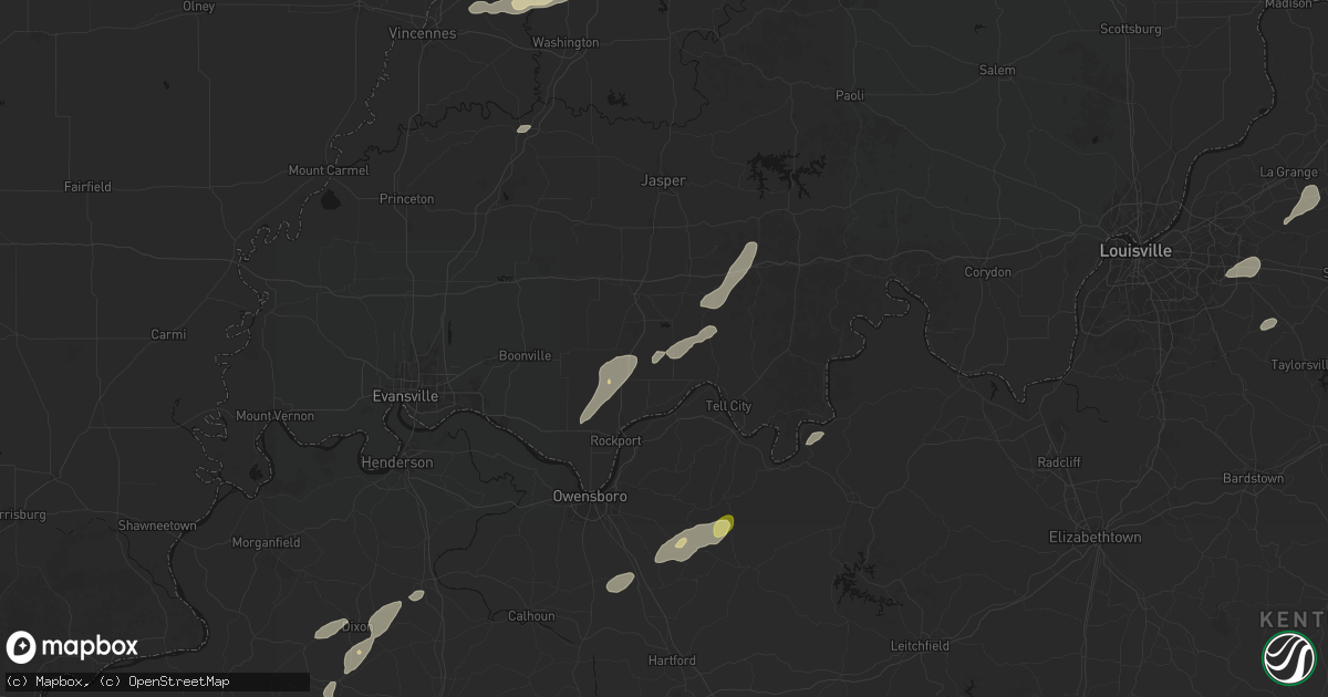 Hail map in Lamar, IN on May 19, 2026