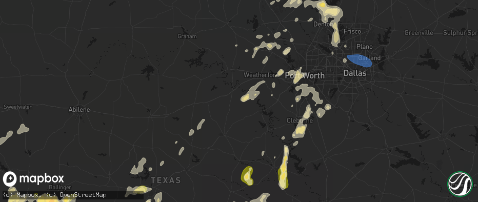 Hail map in Lipan, TX on May 19, 2026