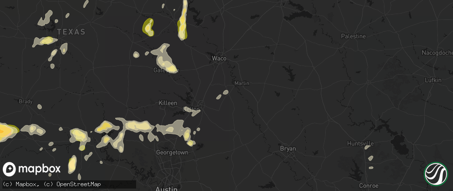 Hail map in Lott, TX on May 19, 2026