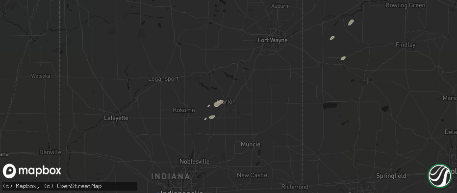 Hail map in Marion, IN on May 19, 2026