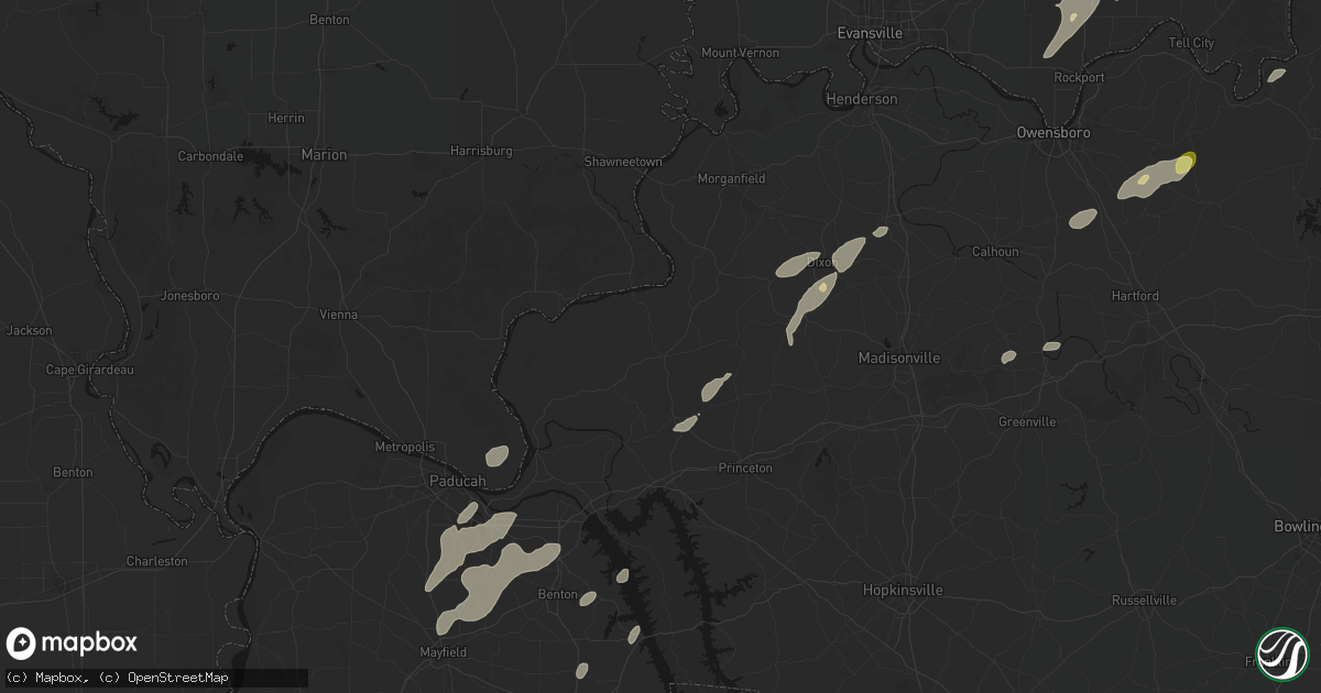 Hail map in Marion, KY on May 19, 2026