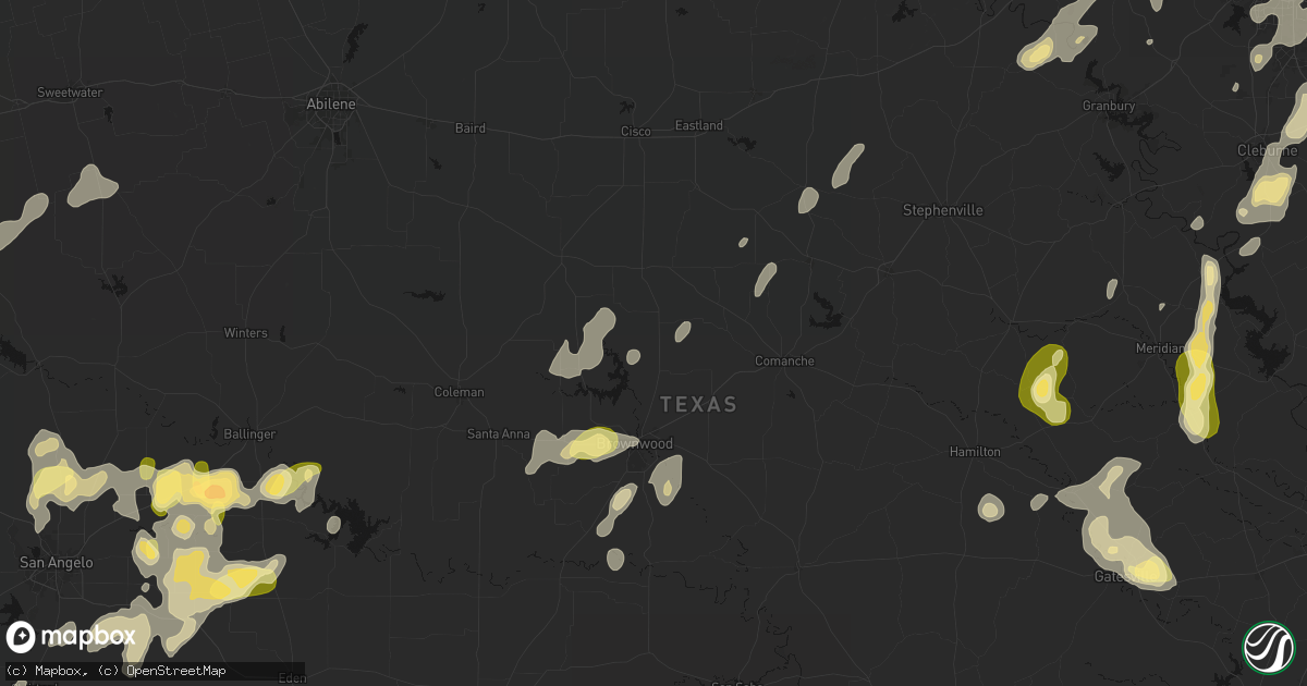 Hail map in May, TX on May 19, 2026