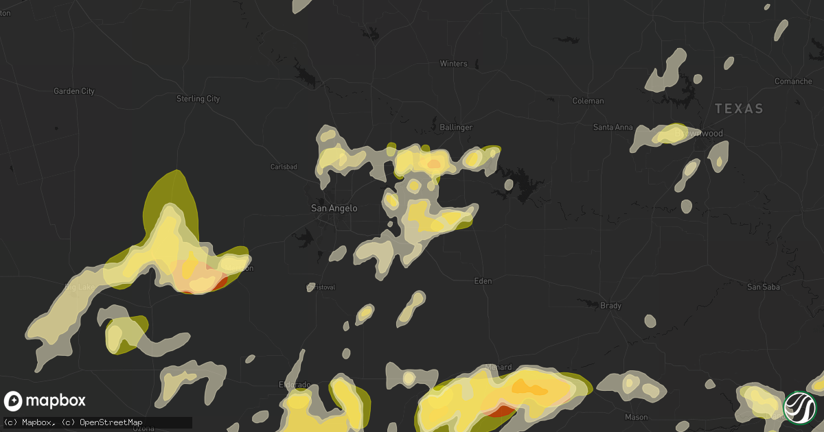 Hail map in Mereta, TX on May 19, 2026