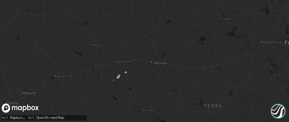 Hail map in Merkel, TX on May 19, 2026