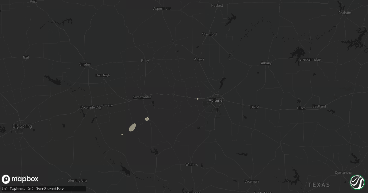 Hail map in Merkel, TX on May 19, 2026