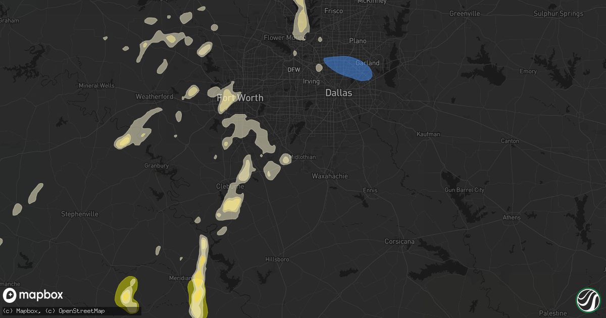 Hail map in Midlothian, TX on May 19, 2026