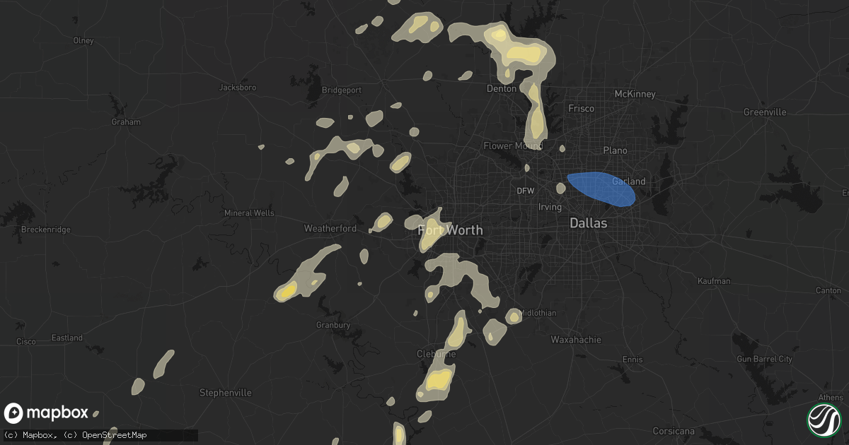 Hail map in Naval Air Station Jrb, TX on May 19, 2026