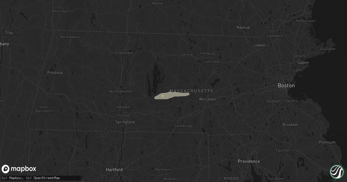Hail map in New Braintree, MA on May 19, 2026