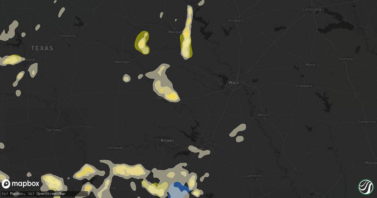 Hail map in Oglesby, TX on May 19, 2026