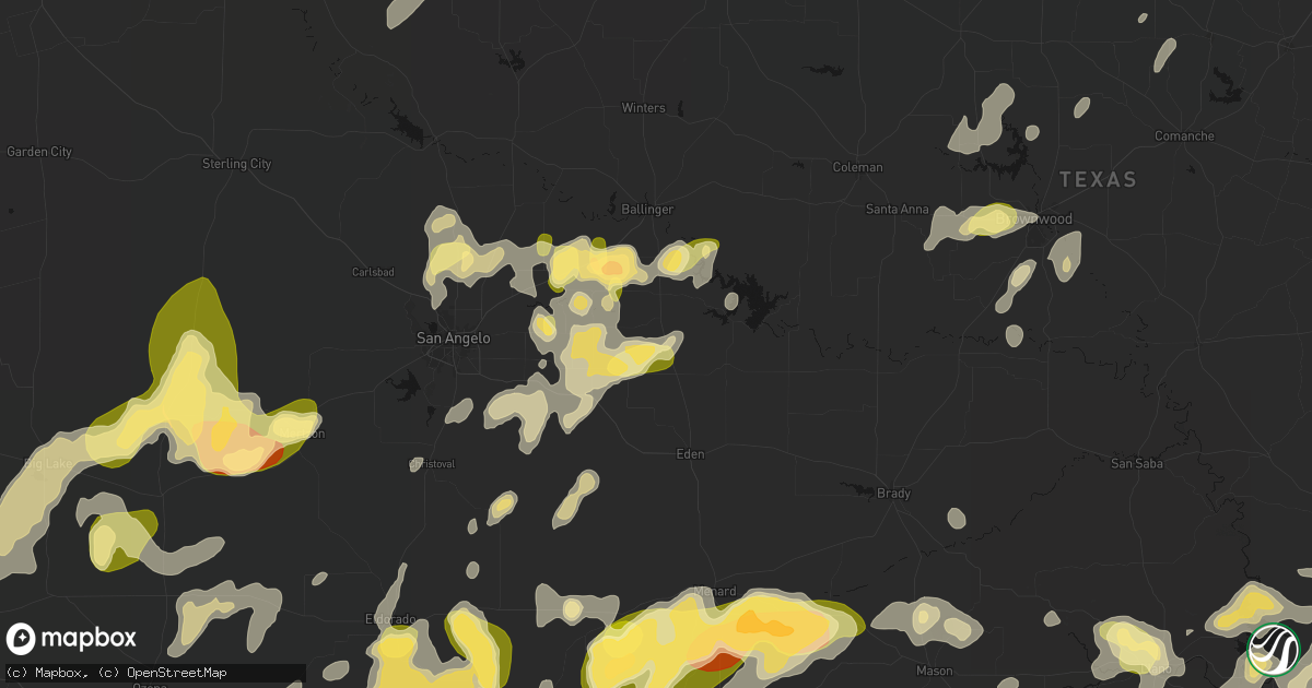 Hail map in Paint Rock, TX on May 19, 2026