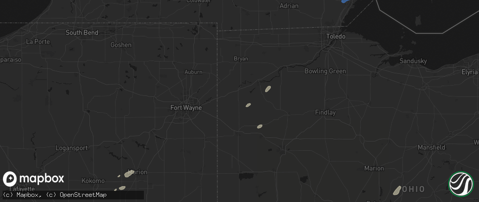 Hail map in Paulding, OH on May 19, 2026