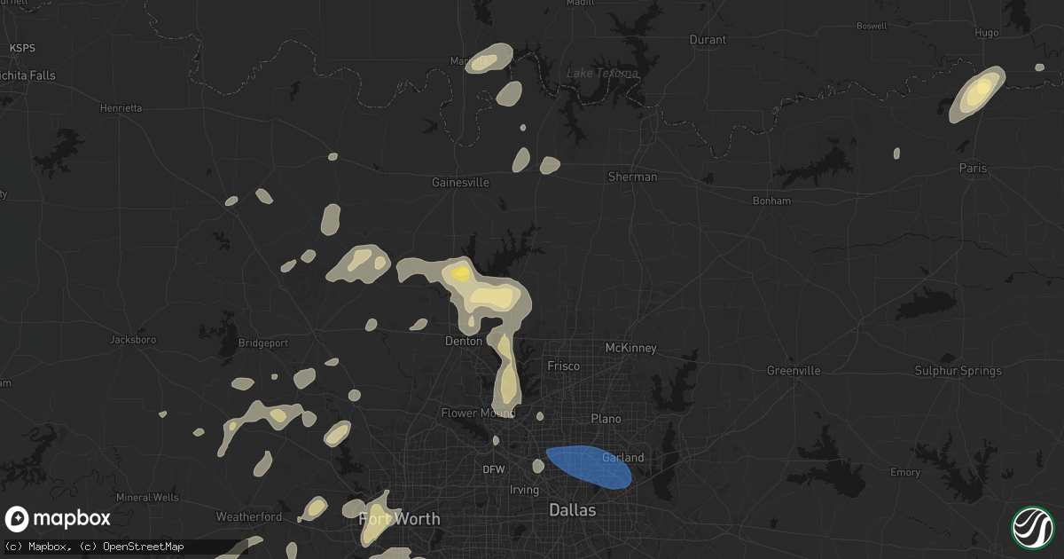 Hail map in Pilot Point, TX on May 19, 2026