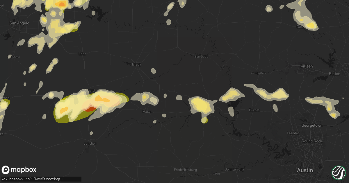 Hail map in Pontotoc, TX on May 19, 2026