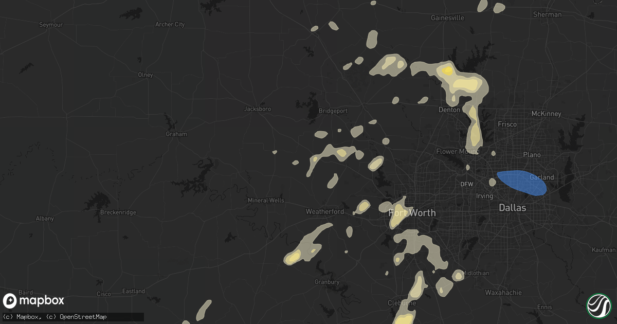 Hail map in Poolville, TX on May 19, 2026