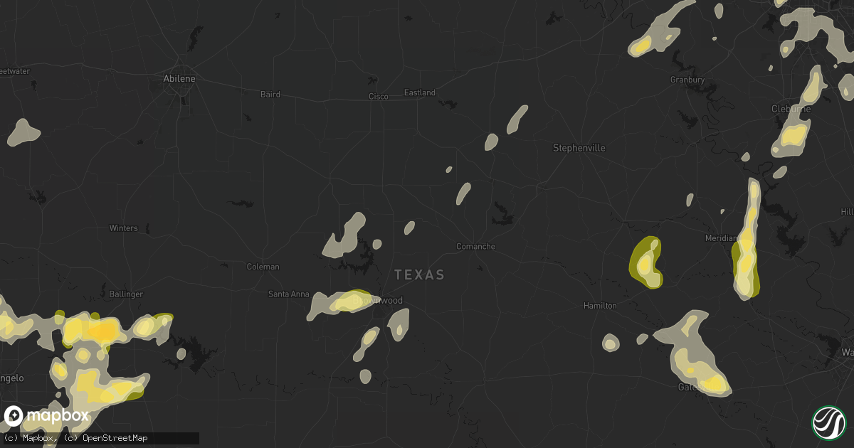 Hail map in Sidney, TX on May 19, 2026