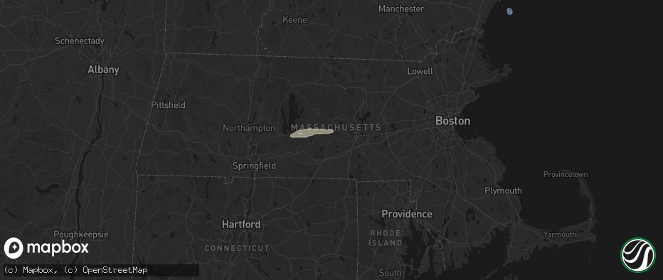 Hail map in Spencer, MA on May 19, 2026