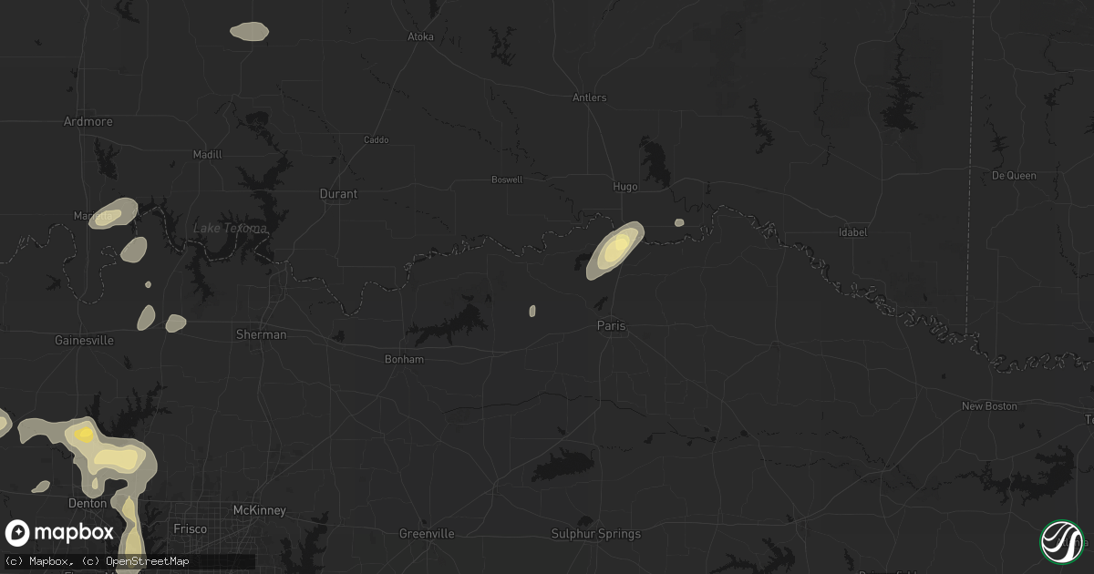 Hail map in Sumner, TX on May 19, 2026