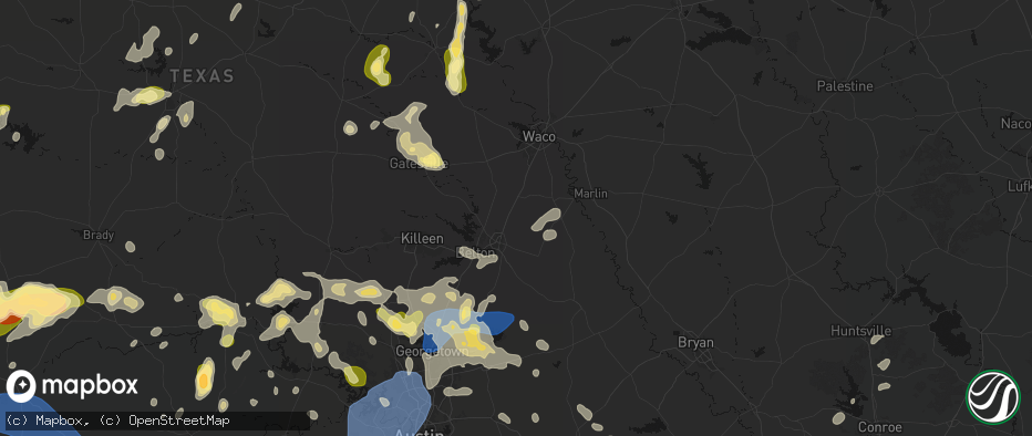 Hail map in Troy, TX on May 19, 2026