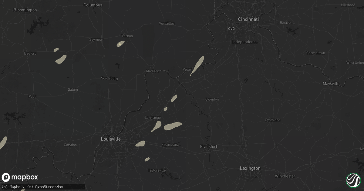 Hail map in Turners Station, KY on May 19, 2026