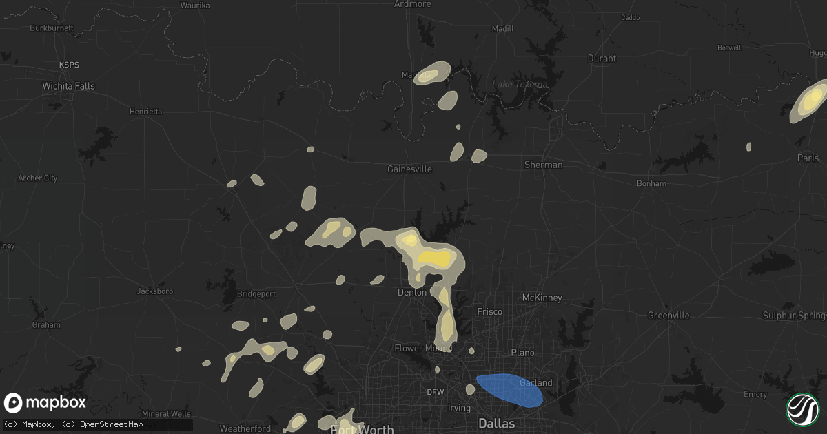 Hail map in Valley View, TX on May 19, 2026