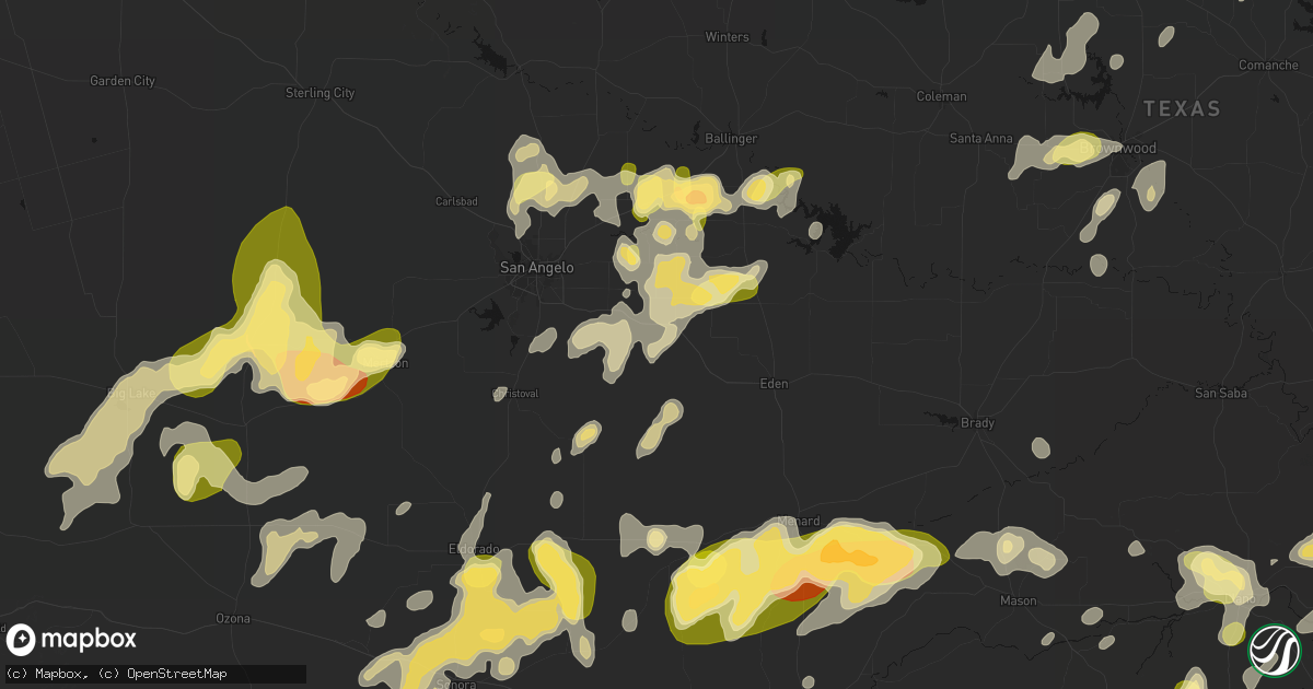 Hail map in Vancourt, TX on May 19, 2026