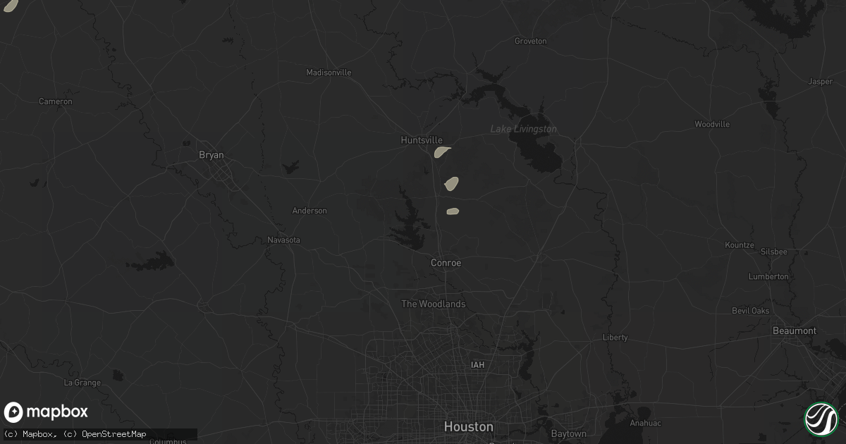 Hail map in Willis, TX on May 19, 2026