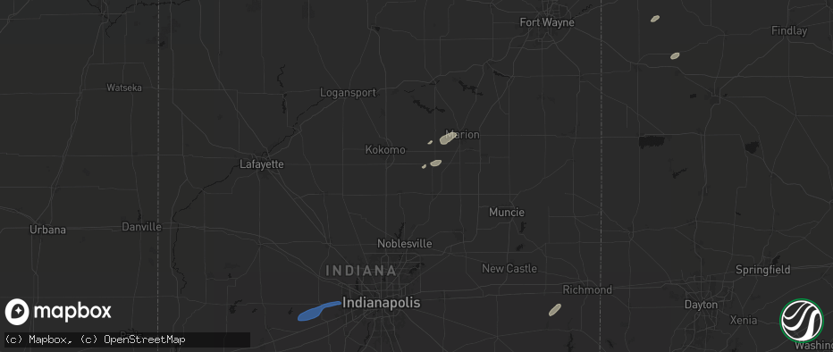 Hail map in Windfall, IN on May 19, 2026