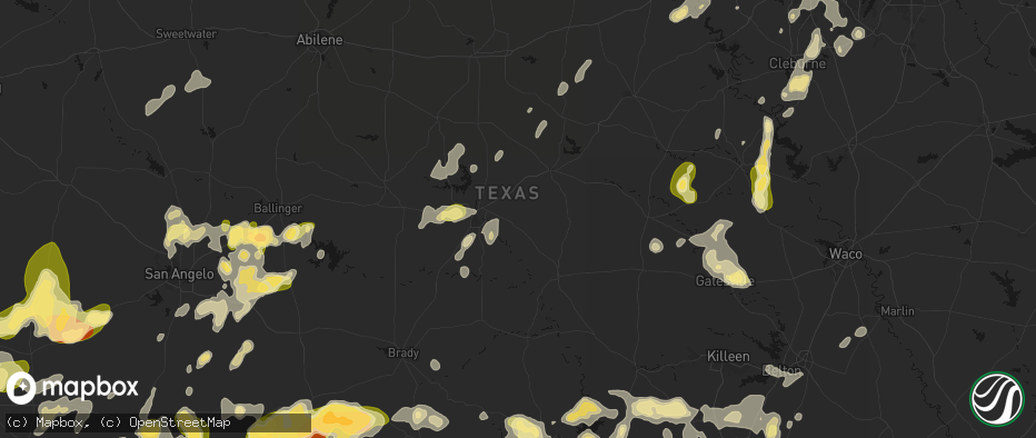 Hail map in Zephyr, TX on May 19, 2026