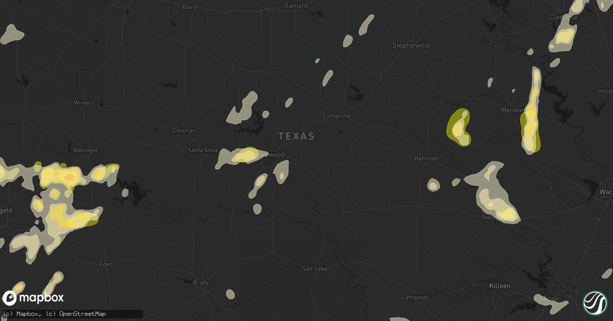 Hail map in Zephyr, TX on May 19, 2026