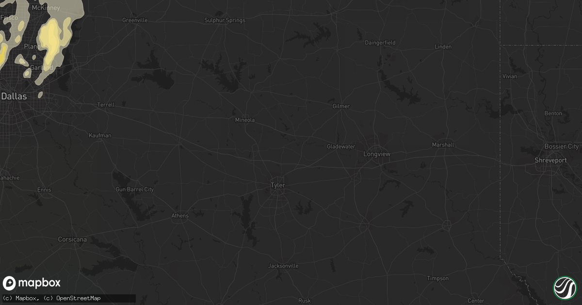 Hail map in Dallas, TX on May 20, 2011