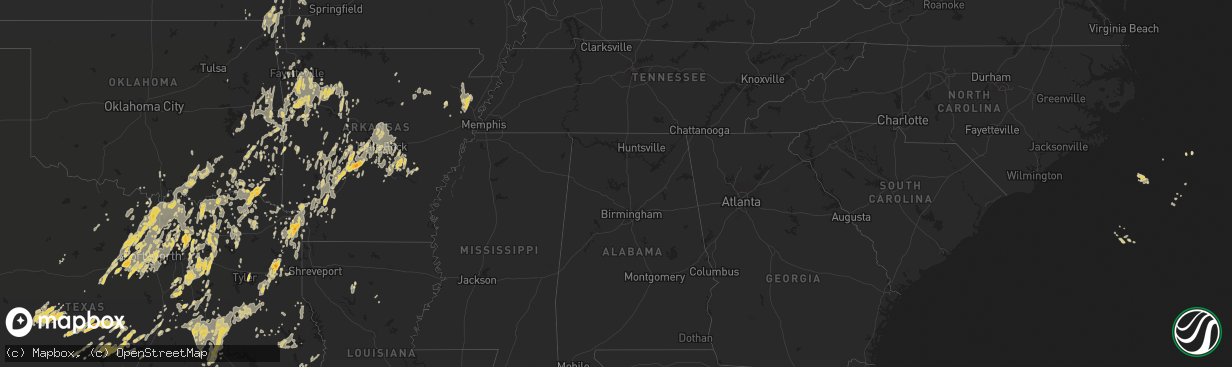 Hail map on May 20, 2011