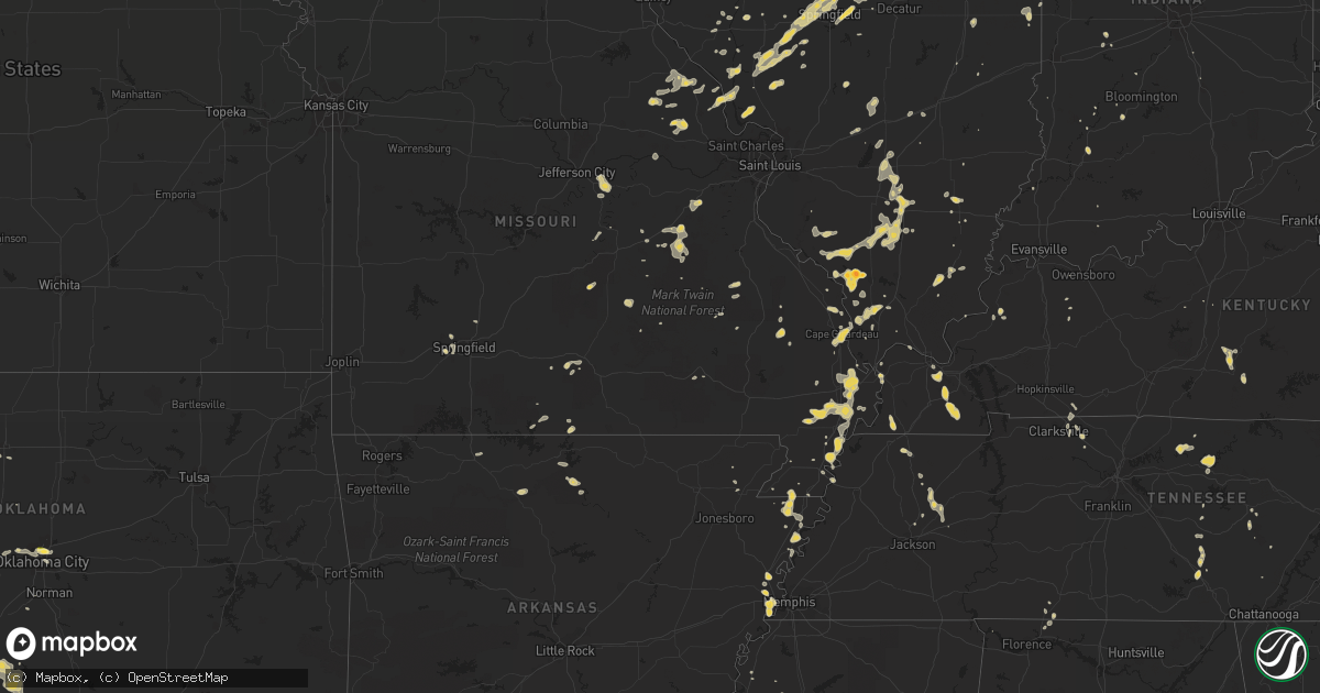 Hail map on May 20, 2012