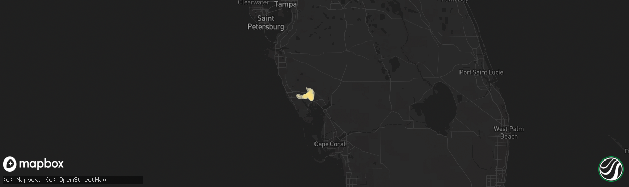 Hail map in North Port, FL on May 20, 2013