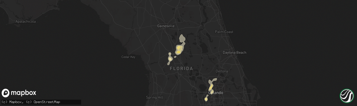 Hail map in Ocala, FL on May 20, 2013